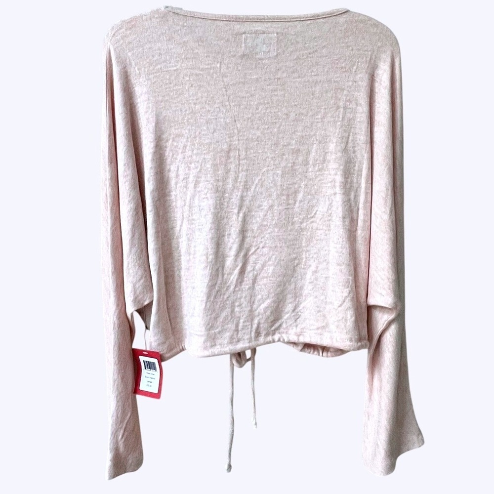 Kimes Ranch Moab Crew Blush Heather Drawstring Hem Long Sleeve Top Womens Large - Picture 2 of 8